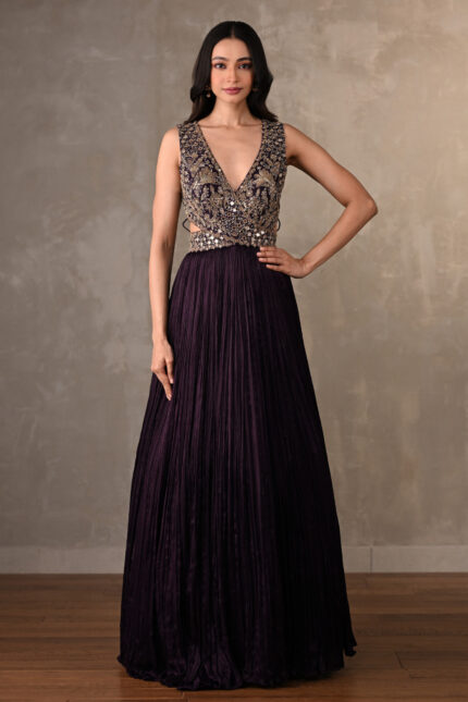 Purple Chiffon Gown