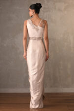 Beige Satin Gown