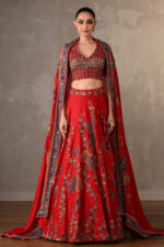 Red Silk Lehenga Set