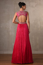 Red Pleated Gown