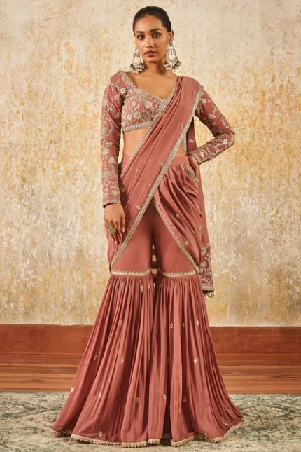 Ghaghara Style Saree
