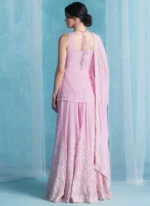 Pink Georgette Sharara Suit