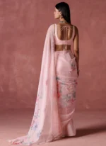 Floral Print Chiffon Saree