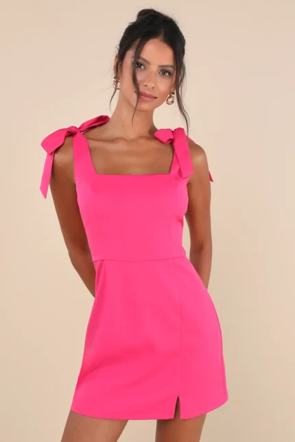 Tie-Strap Mini Dress