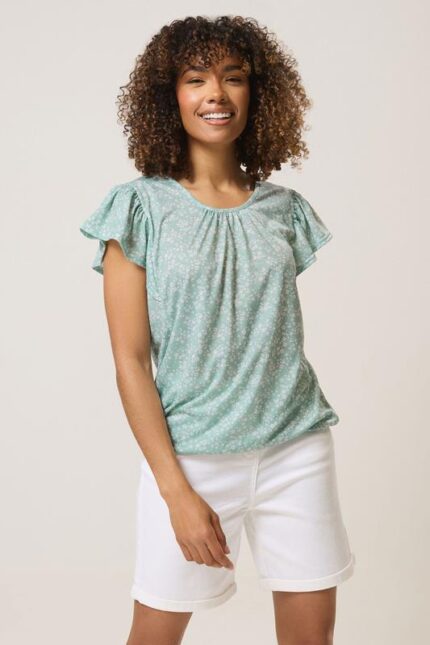 Ditsy Floral Frill Top