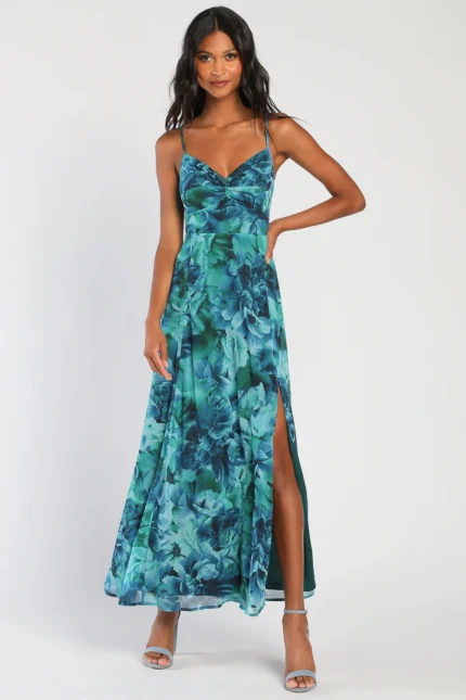 Twist-Front Maxi Dress