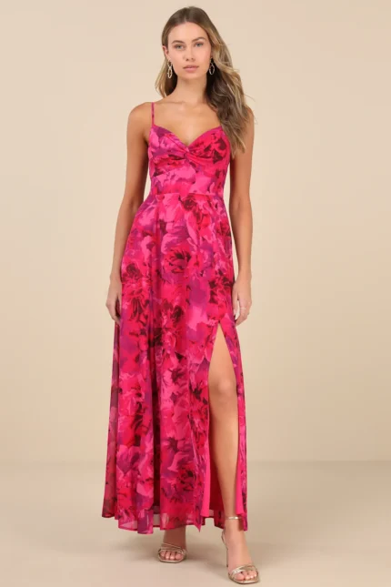 Twist-Front Maxi Dress