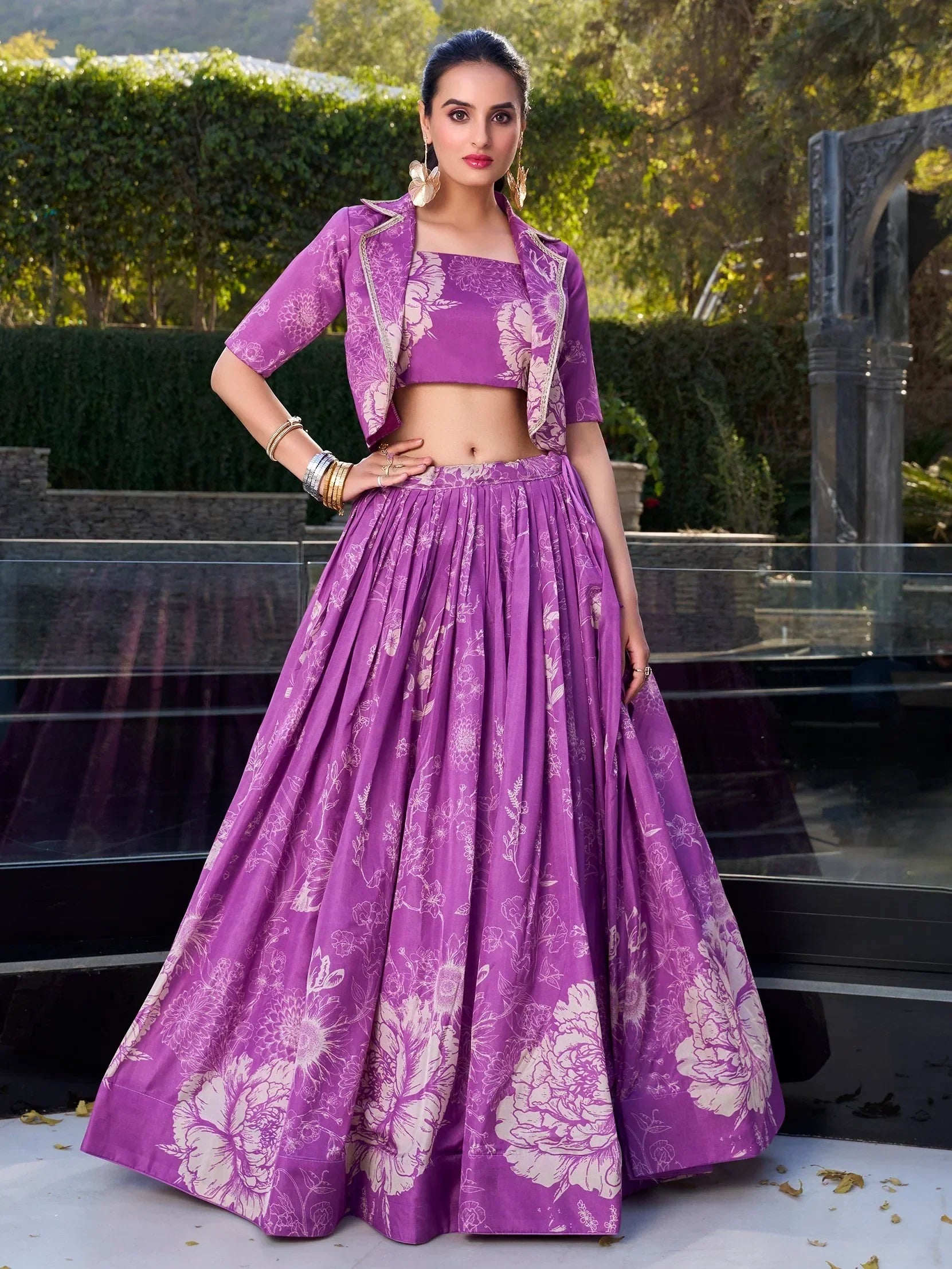 enchanting-purple-printed-tussar-silk-cocktail-wear-crop-top-lehenga-with-jacket-7780275.jpg
