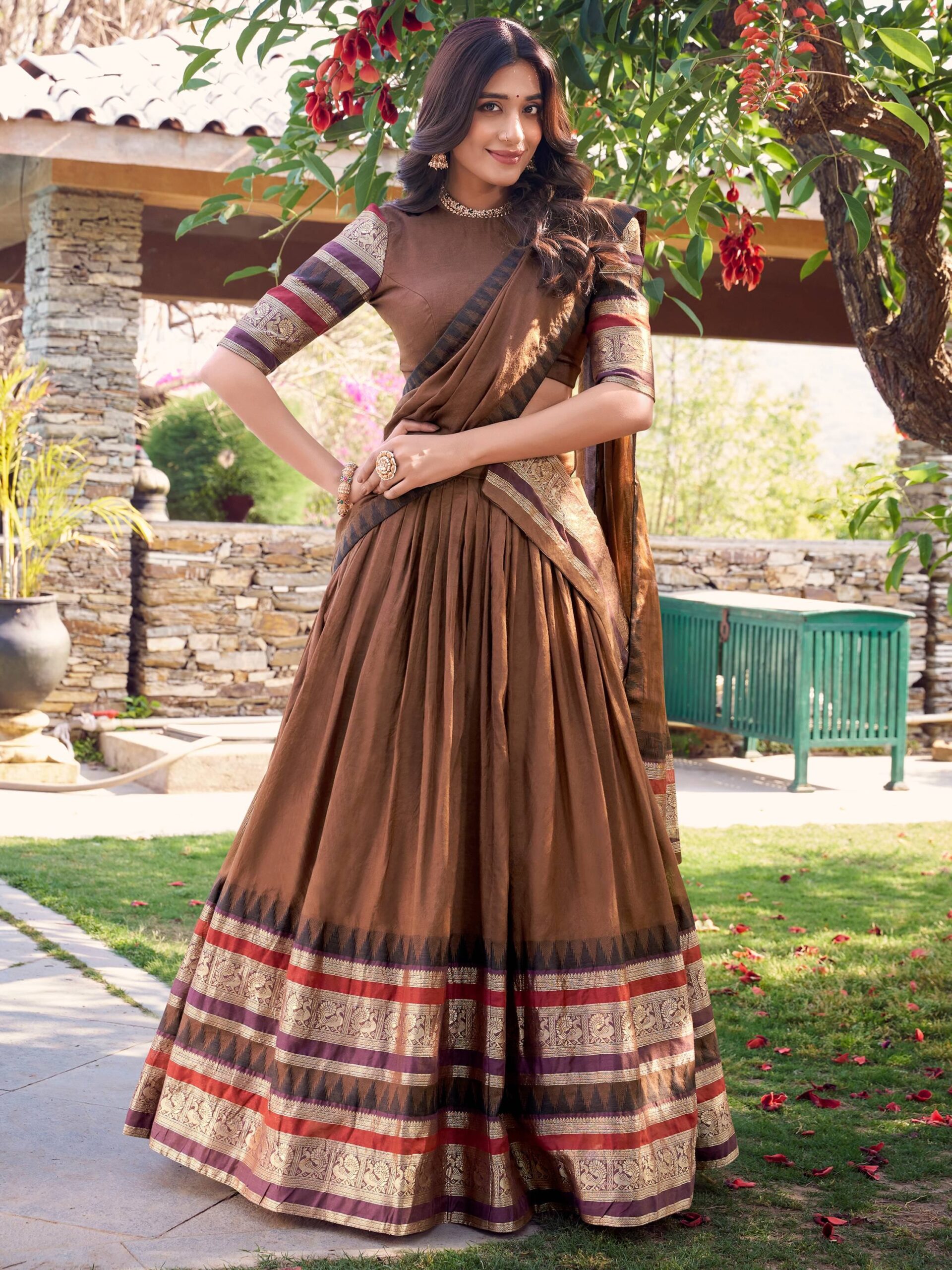 fascinating-brown-chanderi-silk-zari-weaving-traditional-lehenga-choli-9747030.jpg