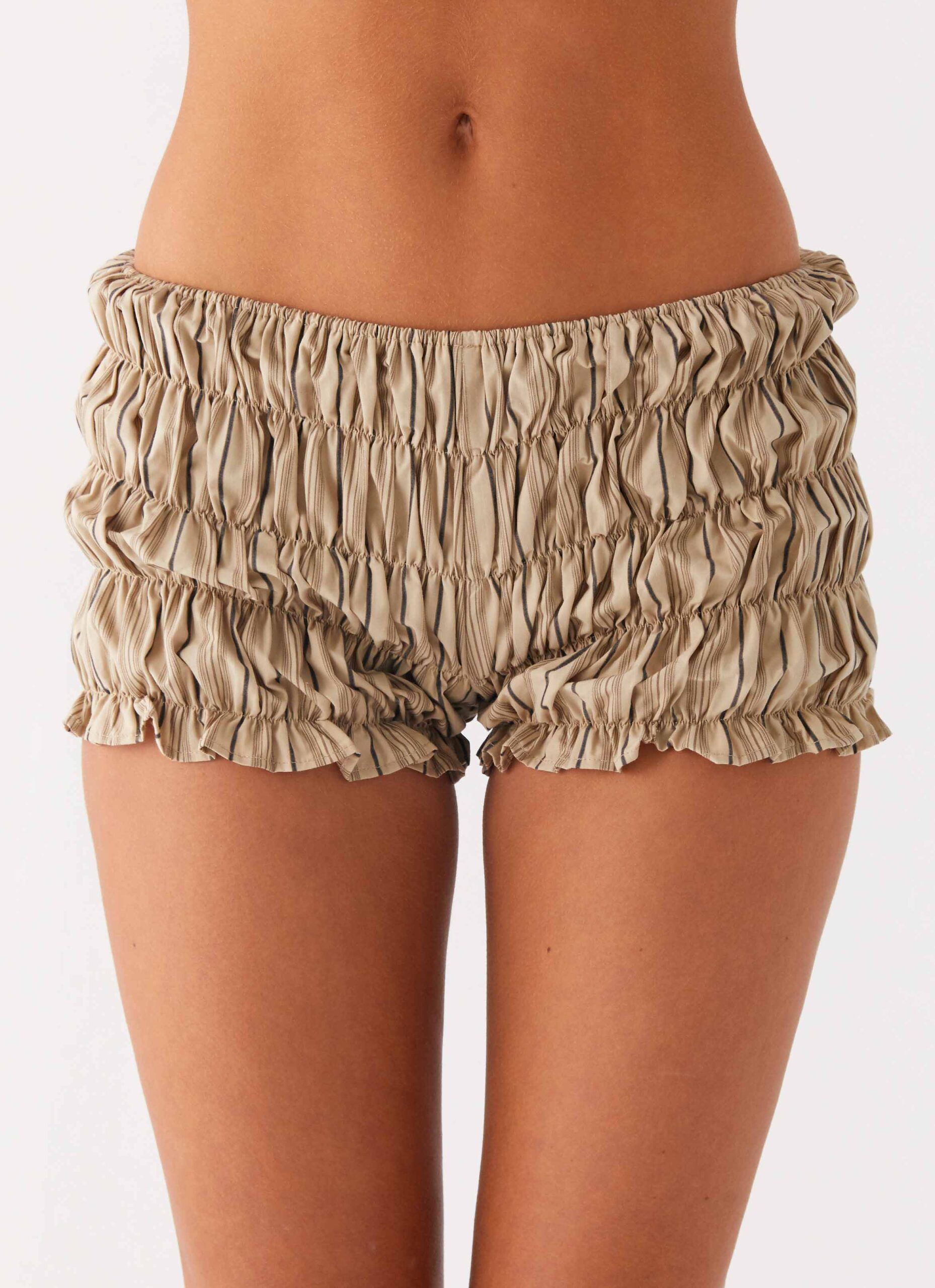 GirlsLikeusRuchedMiniShortsYellowStripe4Peppermayo.jpg