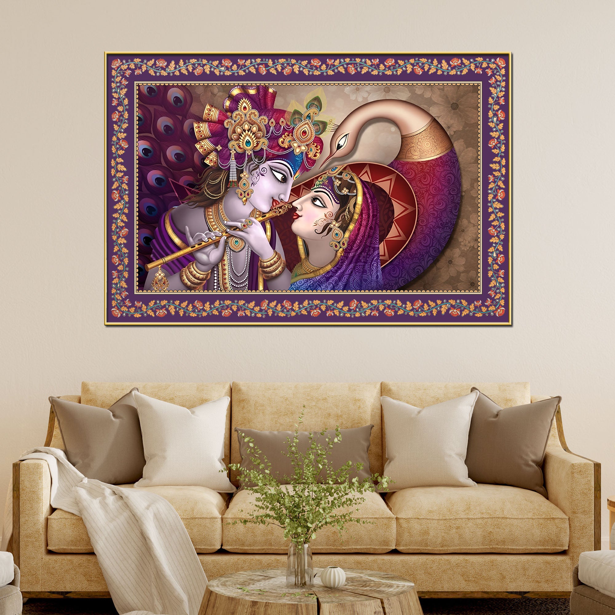 HanumanSymbolofStrengthFloralBorderCanvasWallPainting-PTVCBH_4223_F_3.jpg