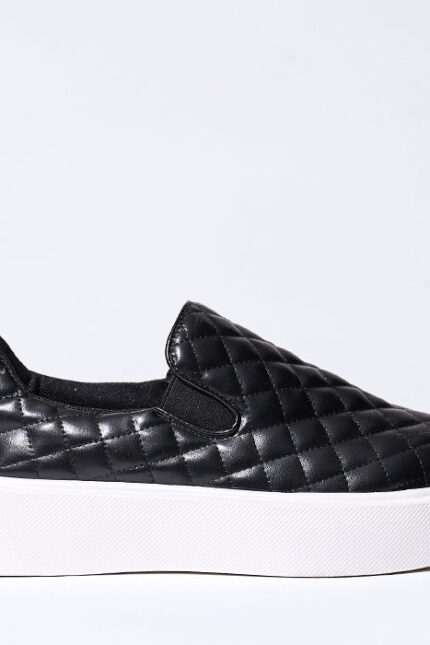Platform sneaker with elastic detail